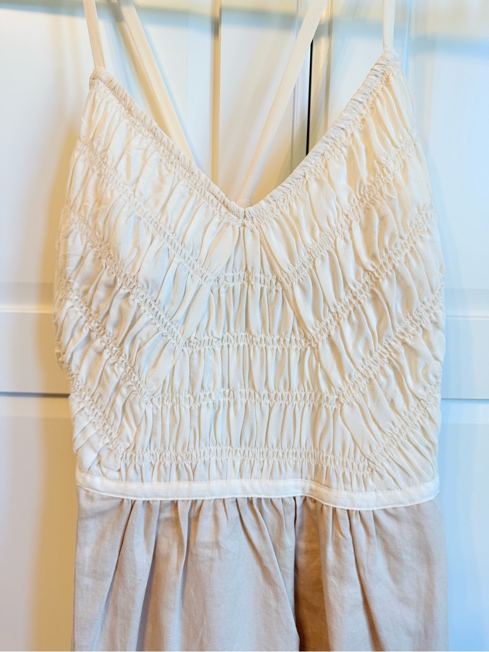 Banana Republic Cream Petite 2P Sleeveless Dress
